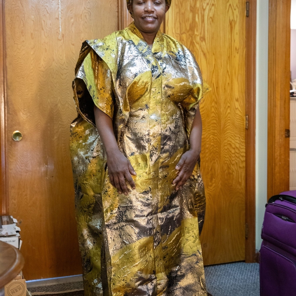 Bubu Brocade Elegant Gold and Black African Traditional Dress